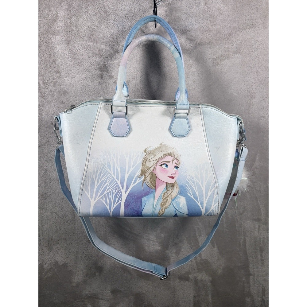 Loungefly Disney Frozen 2 Elsa Satchel Bag Crossbody Blue Winter Snow Queen